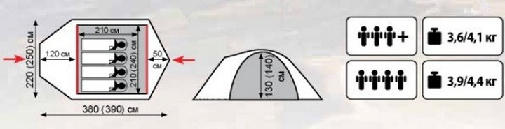 Палатка Tramp-Lite Camp 4